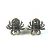 Heidi Daus spider clip earrings with Swarovski