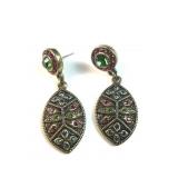 Heidi Daus multicolor Swarovski crystals earrings