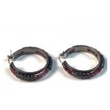 QVC sterling silver Indonesian raspberry Garnet