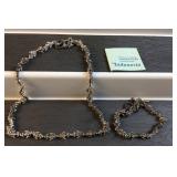 QVC sterling silver necklace and bracelet set