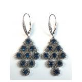 Rarities sterling silver blue topaz pyramid