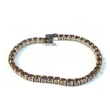 Rarities sterling silver amber zircon bracelet