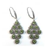 Rarities sterling silver peridot pyramid dangle