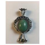 Turquoise stone & .925 sterling silver pendant