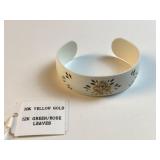 QVC black hills gold white bracket 10k yellow