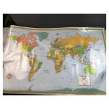 Laminated world map