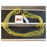 Himalayan 42ï¿½ Japanese bead yellow necklace made