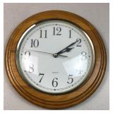 Wood framed battery operated clock