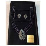 Heidi Daus jewelry set with purple beaded