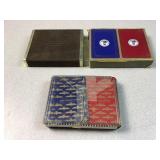 Antique advertising playing cards - plastic box ha