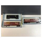 (3) HO guage model railroad cars