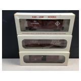 (3) HO guage model railroad cars