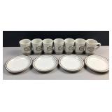 Country Inn coffee cups and dessert plates