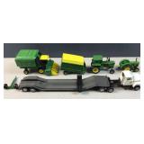 Semi trailer and John Deere to load
