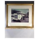 framed vintage truck print