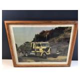 framed vintage truck print