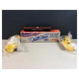 Lionel O gauge flat car w Caterpillar tractors
