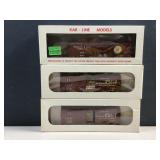 (3) HO guage model railroad cars