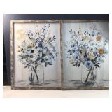 set of 2 matching wall art