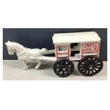 cast iron fresh milk cart