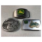 (3) John Deere Belt Buckles