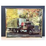 vintage semi truck poster framed