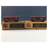 (2) vintage Globe brand HO model railroad car kits