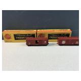 (2) vintage Globe brand HO model railroad car kits