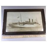 Antique USS Great Northern framed vessel photo