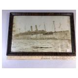 USS America ship framed photo