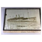 USS America ship framed photo