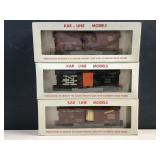(3) HO guage model railroad cars
