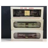 (3) HO guage model railroad cars