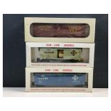 (3) HO guage model railroad cars