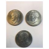 (3) Bicentennial 1776 - 1976  Eisenhower $1 coin