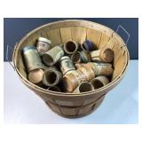 Basket of MOSTLY EMPTY record tubes