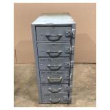 6 drawers with individual lock ;atches metal cabin
