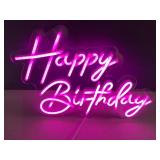 working happy birthday light up sign