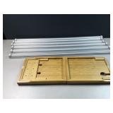 bamboo shelf w grow lighting