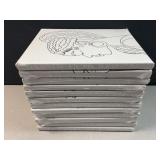 multiple ready to color canvas sets