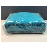 (2) 70 x 108 teal blankets