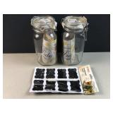 kitchen jars w label