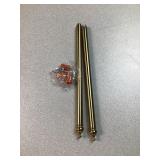 Set of Two Modern Gold Brass Sconces