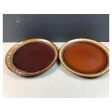 Pair Unmakrked McCoy Dinner plates 10' plates