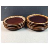 (11) unmarked ( McCoy ) pottery 7 1/2' plates