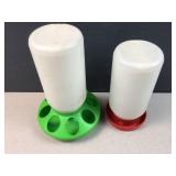 Two Miller Mfg Poultry Feeders/Waterers