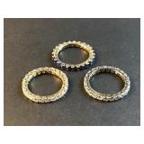 Sterling silver blue sapphire and crystal vermeil