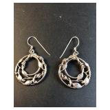 Poppy sterling silver Vine and leaf silver tone