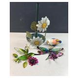 flower & bird decor pieces