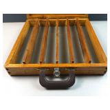 Vintage Wooden Divided Collector Case